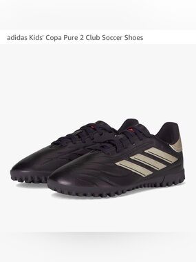adidas Copa Pure 2 Club Turf Soccer Shoes with Metallic Stripes